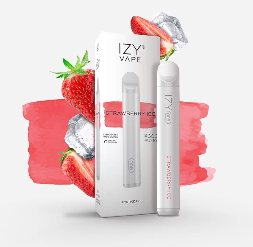 IZY Vape 600 ťahov - Strawberry ICE 0mg