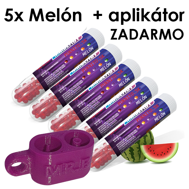 5x Melón + aplikátor - 500ks pukacie guľôčky